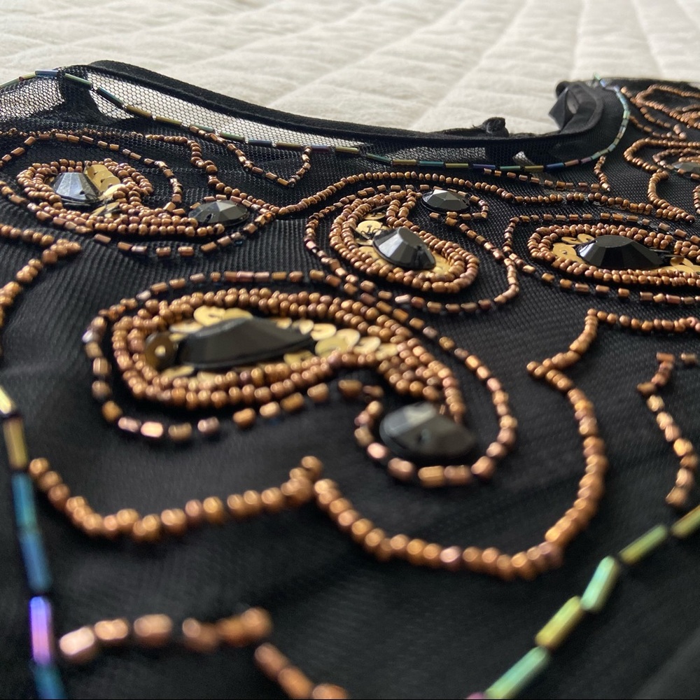 Debenhams Collection, Black Embellished Midi Dress - Picture 5 of 11